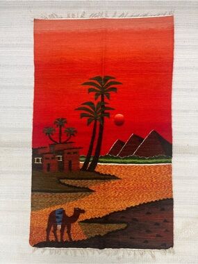 Vintage-Inspired Red Desert Tapestry Wall Art